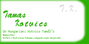 tamas kotvics business card